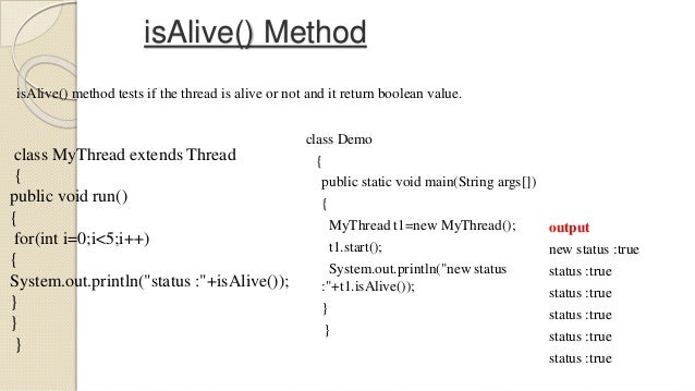 java thread isalive java thread isalive